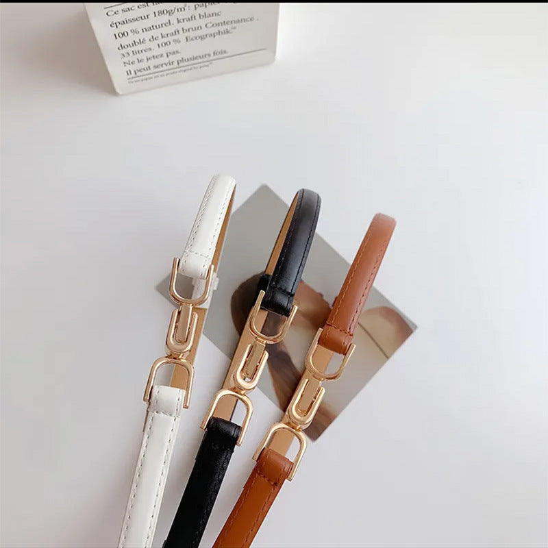 A Pair Of Buckles Belt Women's Fine Decoration Dress Matching