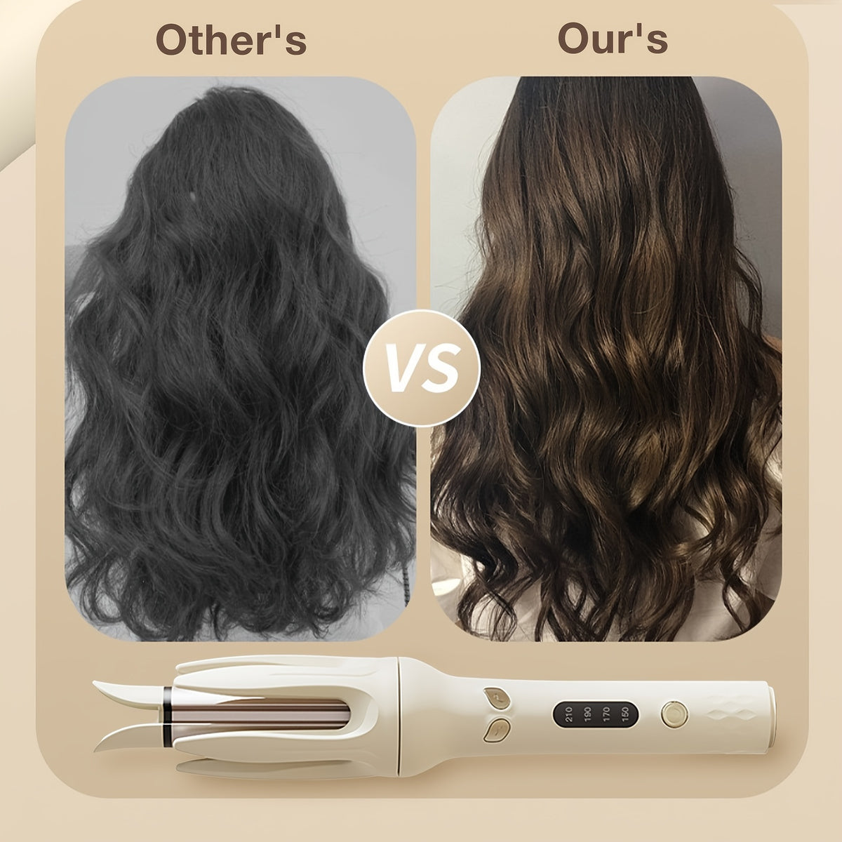 Automatic Hair Curler, 28mm Barrel, 4 Temperature Modes, Negative Ion Generator, Smart Timer And Sensor, Auto Off For Safety