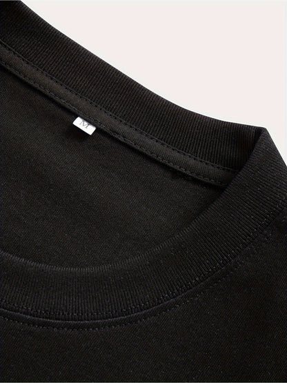 Black Tshirt Yellow Submarine Pattern Trendy And Fashionable Casual And Versatile